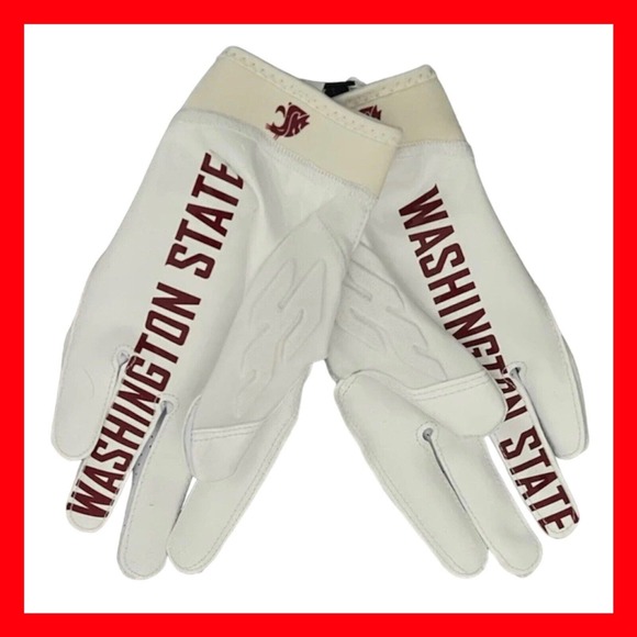 NIKE Superbad 6 Washington State Cougars Receiver Football Gloves Mens XL